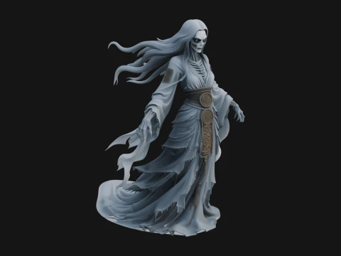 Floating Ghost Statue Design 11 - 3D Print Model 3D Print Model