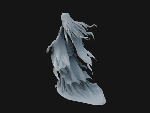 Floating Ghost Statue Design 11 - 3D Print Model 3D Print Model