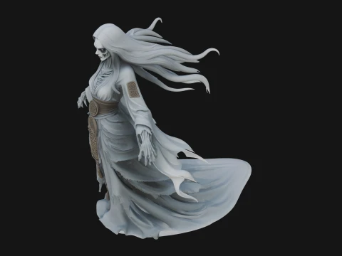 Floating Ghost Statue Design 11 - 3D Print Model 3D Print Model