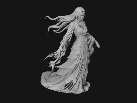 Floating Ghost Statue Design 11 - 3D Print Model 3D Print Model