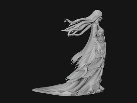 Floating Ghost Statue Design 11 - 3D Print Model 3D Print Model