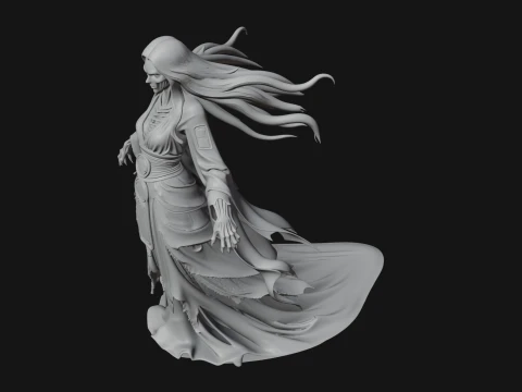 Floating Ghost Statue Design 11 - 3D Print Model 3D Print Model