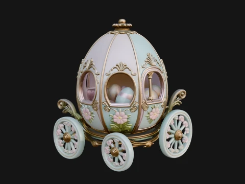 Easter Egg Carriage Model Design 1 - 3D Print Model 3D Print Model