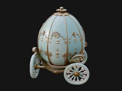 Easter Egg Carriage Model Design 1 - 3D Print Model 3D Print Model