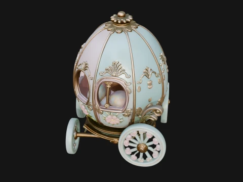 Easter Egg Carriage Model Design 1 - 3D Print Model 3D Print Model