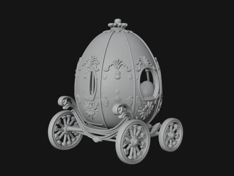 Easter Egg Carriage Model Design 1 - 3D Print Model 3D Print Model