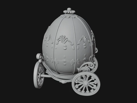 Easter Egg Carriage Model Design 1 - 3D Print Model 3D Print Model