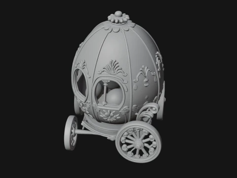 Easter Egg Carriage Model Design 1 - 3D Print Model 3D Print Model