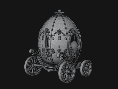 Easter Egg Carriage Model Design 1 - 3D Print Model 3D Print Model