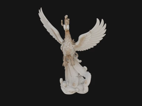 Rising Phoenix Bird Statue Design 4 - 3D Print Model 3D Print Model