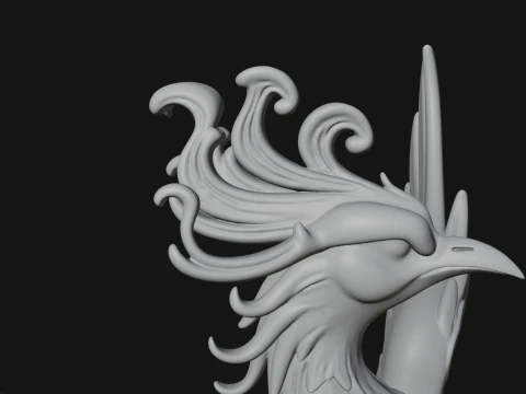 Rising Phoenix Bird Statue Design 4 - 3D Print Model 3D Print Model