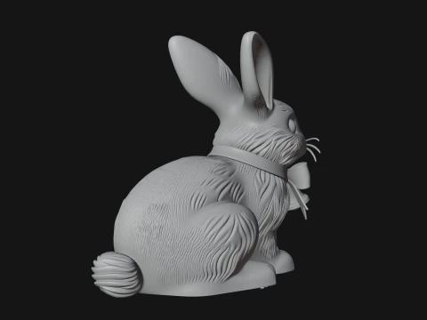 Chocolate Easter Bunny Statue Design 2 - 3D Print Model 3D Print Model