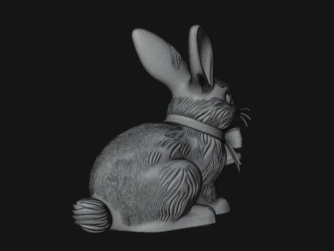 Chocolate Easter Bunny Statue Design 2 - 3D Print Model 3D Print Model