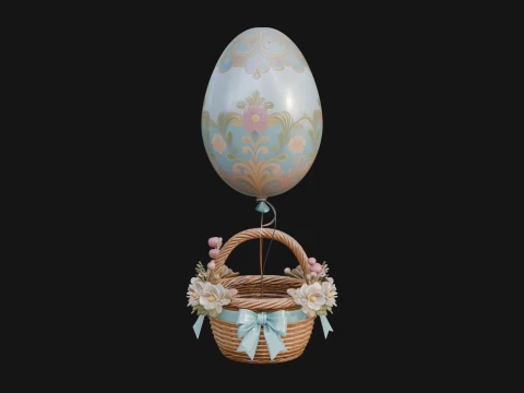 Easter Egg Hot Air Balloon Model Design 1 - 3D Print Model 3D Print Model