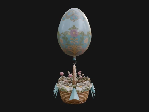 Easter Egg Hot Air Balloon Model Design 1 - 3D Print Model 3D Print Model