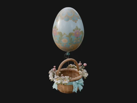 Easter Egg Hot Air Balloon Model Design 1 - 3D Print Model 3D Print Model