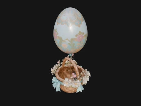 Easter Egg Hot Air Balloon Model Design 1 - 3D Print Model 3D Print Model