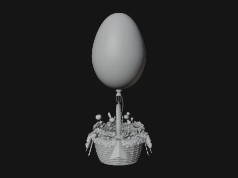 Easter Egg Hot Air Balloon Model Design 1 - 3D Print Model 3D Print Model