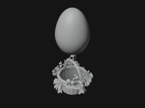 Easter Egg Hot Air Balloon Model Design 1 - 3D Print Model 3D Print Model