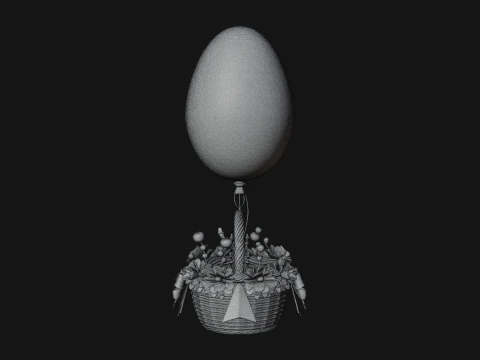Easter Egg Hot Air Balloon Model Design 1 - 3D Print Model 3D Print Model