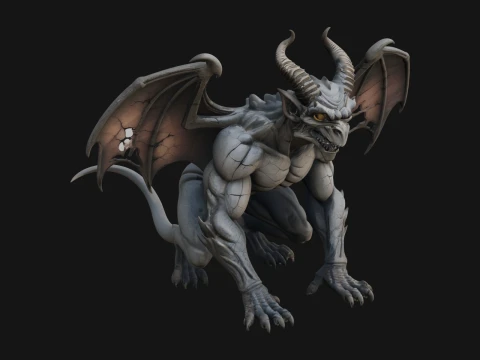 Gothic Gargoyle Statue Design 9 - 3D Print Model 3D Print Model