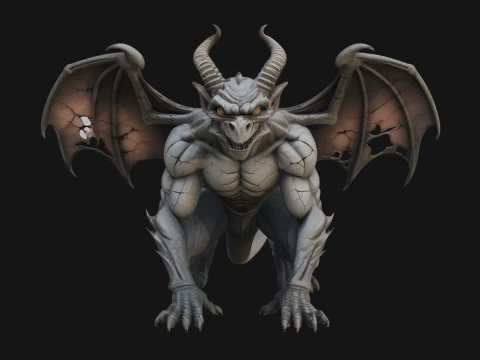 Gothic Gargoyle Statue Design 9 - 3D Print Model 3D Print Model