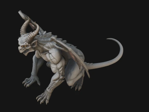 Gothic Gargoyle Statue Design 9 - 3D Print Model 3D Print Model