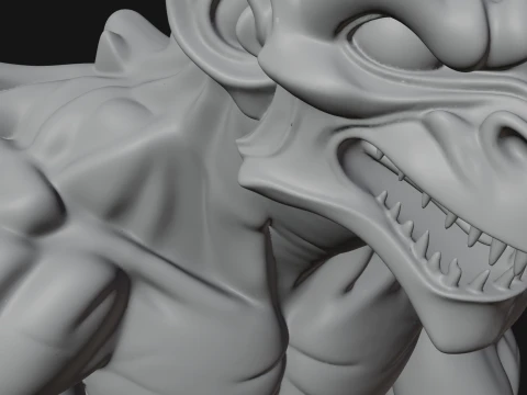 Gothic Gargoyle Statue Design 9 - 3D Print Model 3D Print Model