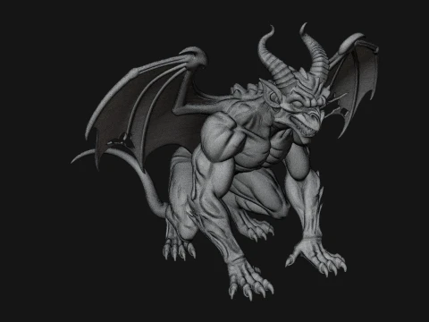 Gothic Gargoyle Statue Design 9 - 3D Print Model 3D Print Model