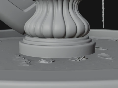 Rose Flower Garden Fountain Model Design 1 - 3D Print Model 3D Print Model
