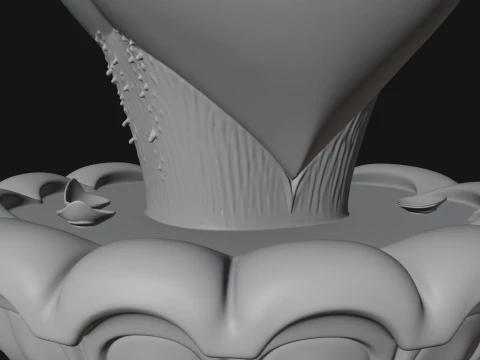 Rose Flower Garden Fountain Model Design 2 - 3D Print Model 3D Print Model