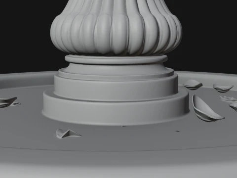 Rose Flower Garden Fountain Model Design 2 - 3D Print Model 3D Print Model