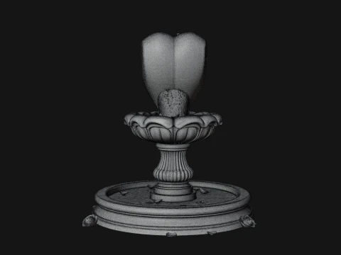 Rose Flower Garden Fountain Model Design 2 - 3D Print Model 3D Print Model