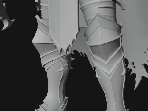 Dark Horned Knight Statue Design 10 - 3D Print Model 3D Print Model