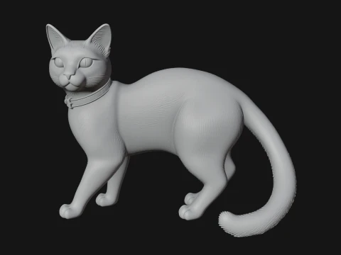 Black Cat Statue Design 3 - 3D Print Model 3D Print Model