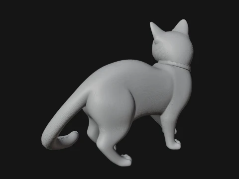 Black Cat Statue Design 3 - 3D Print Model 3D Print Model