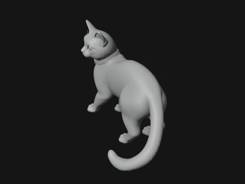 Black Cat Statue Design 3 - 3D Print Model 3D Print Model