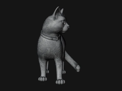 Black Cat Statue Design 3 - 3D Print Model 3D Print Model