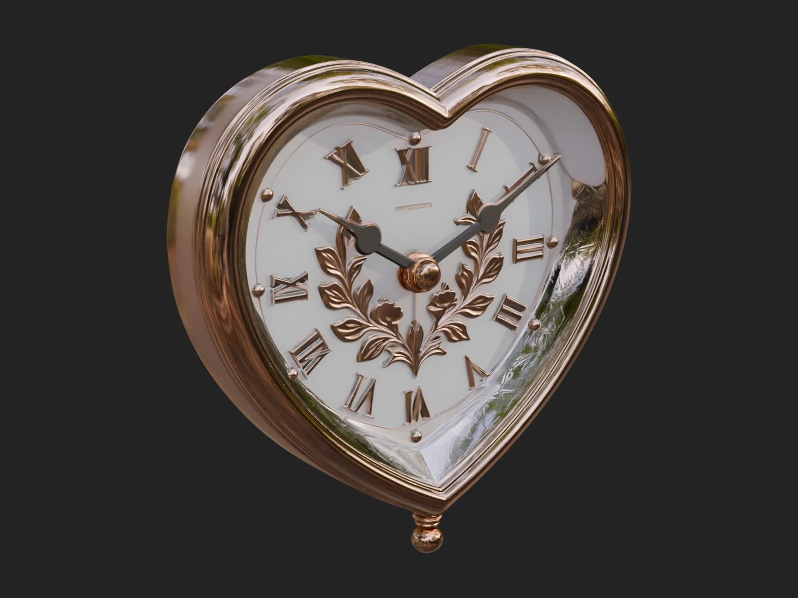 Heart Shaped Wall Clock Model Design 1 - 3D Print Model 3D Print Model .c4d .max .obj .3ds .fbx .stl .blend 