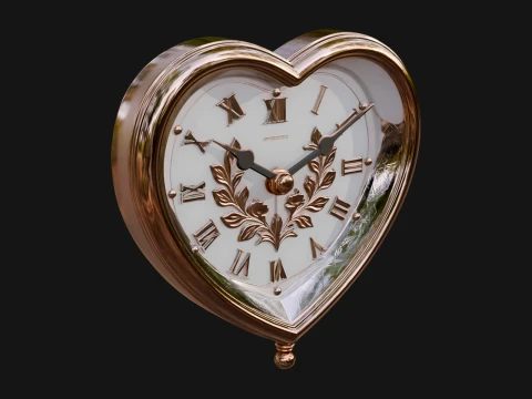 Heart Shaped Wall Clock Model Design 1 - 3D Print Model 3D Print Model