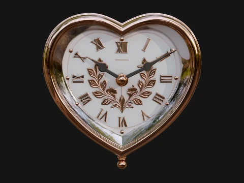 Heart Shaped Wall Clock Model Design 1 - 3D Print Model 3D Print Model