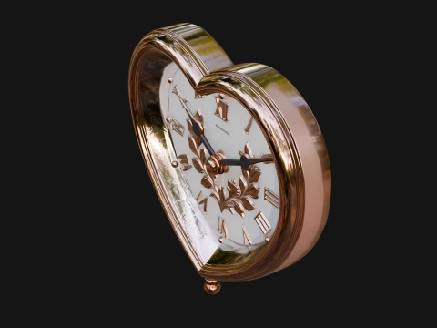 Heart Shaped Wall Clock Model Design 1 - 3D Print Model 3D Print Model