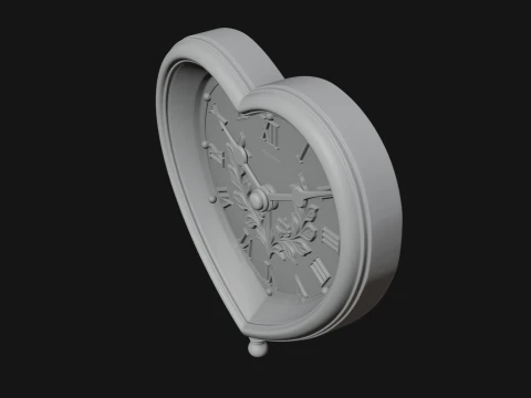 Heart Shaped Wall Clock Model Design 1 - 3D Print Model 3D Print Model