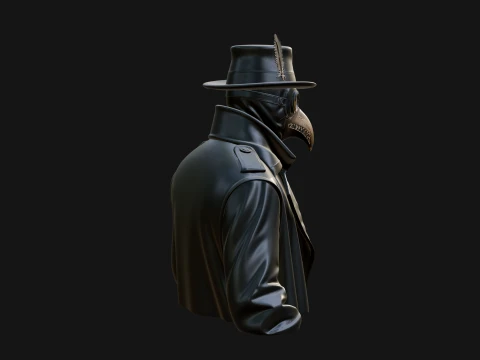 Plague Doctor Statue Design 9 - 3D Print Model 3D Print Model