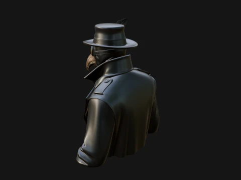 Plague Doctor Statue Design 9 - 3D Print Model 3D Print Model