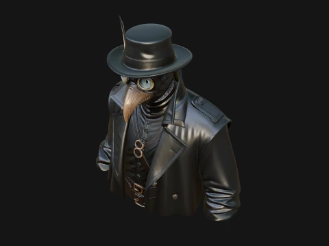 Plague Doctor Statue Design 9 - 3D Print Model 3D Print Model