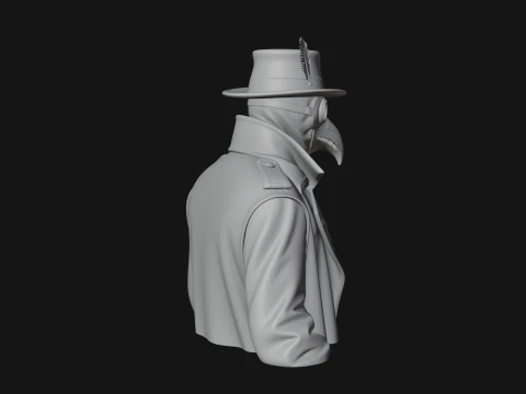 Plague Doctor Statue Design 9 - 3D Print Model 3D Print Model