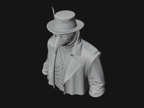 Plague Doctor Statue Design 9 - 3D Print Model 3D Print Model