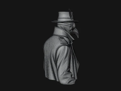 Plague Doctor Statue Design 9 - 3D Print Model 3D Print Model