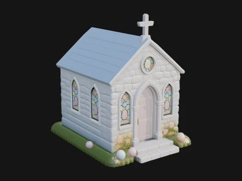 Easter Blossom Chapel House Design 2 - 3D Print Model 3D Print Model